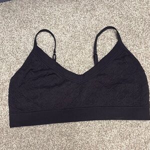 Black Lace Bralette with adjustable straps and removable pads